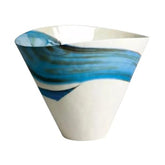 Yalos Murano Pavone Avorio Spiral Crystal Vase