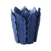 Modern Sculpted Blue Porcelain Vase
