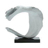 White Wave-Shaped Decorative Sculpture