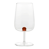 Zafferano Bilia Glass Goblets Set – Amber Ball