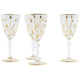 Gold Crystal Flute Glasses