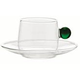 Zafferano Bilia Coffee Cup & Saucer Set - Green