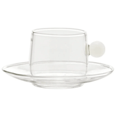 Zafferano Bilia Coffee Cup & Saucer Set – White Ball