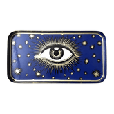 All-Seeing Eye Hand Painted Iron Tray – Blue