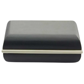 Decorative Storage Box with Silver Edge – Black Matte