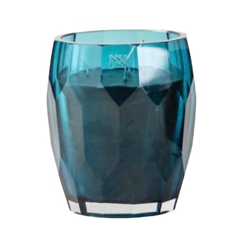 Prismatic Glass Wax Candle in Blue