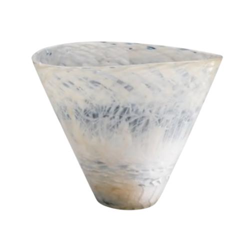 Yalos Murano Intarsio Avorio Crystal Vase