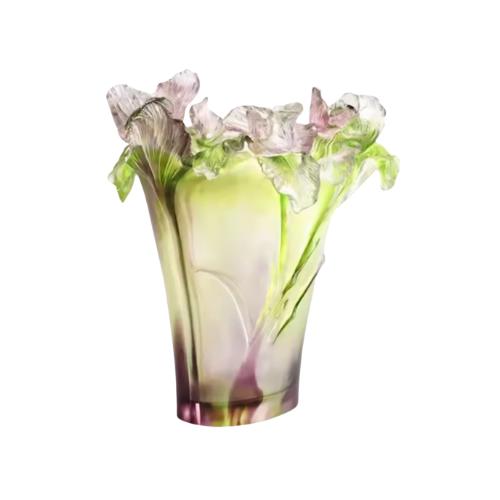 Green Gradient Sculpted Acrylic Vase