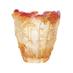 Amber Sculpted Acrylic Decorative Vase