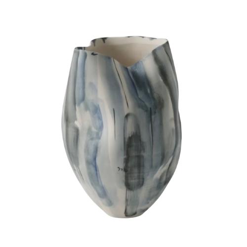 Marble-Effect Porcelain Decorative Vase