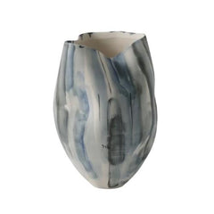 Marble-Effect Porcelain Decorative Vase