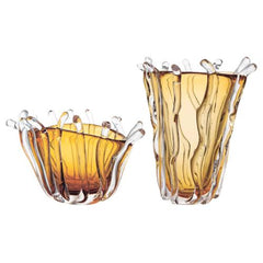 Amber Glass Decorative Vases