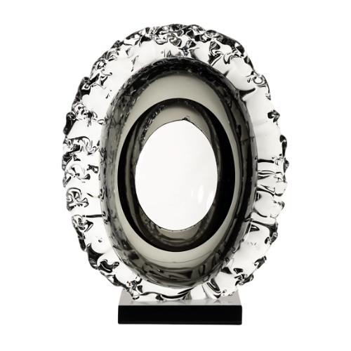 Concentric Cloud Decorative Art Glass Vase