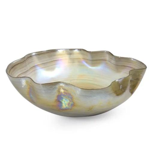 Yalos Murano Damasco Smoked Ivory Intarsio Bowl