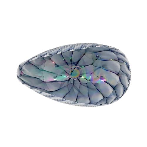 Yalos Murano Shell Piccola Intarsio Bowl - Ivory & Turquoise