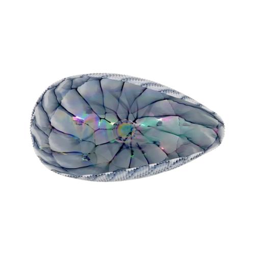 Yalos Murano Shell Piccola Intarsio Bowl - Ivory & Turquoise