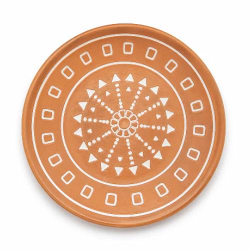 Najd Sgraffito Ceramic Wall Accent Decorative Plate