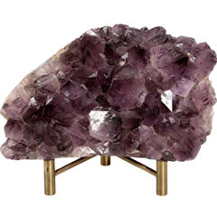 Crystal Cluster on Stand Natural Stone - Amethyst