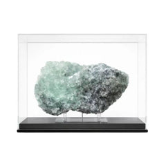 Green Natural Stone Sculpture in Acrylic Case
