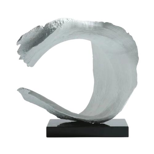 White Wave-Shaped Decorative Sculpture