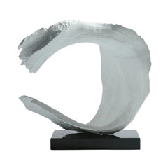White Wave-Shaped Decorative Sculpture