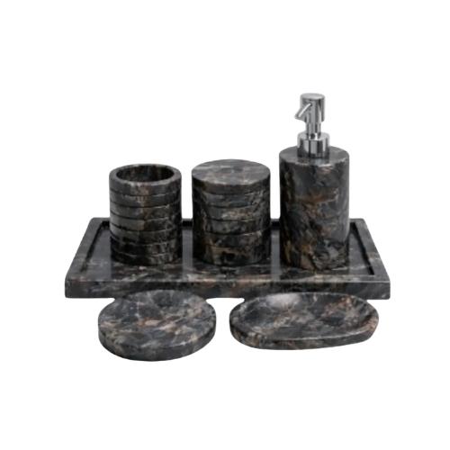 Stone B3 Lava Oro Bathroom Accessories Set – 6 Pieces