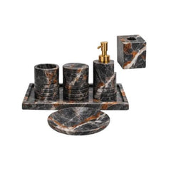 Stone C3 Lava Oro Bathroom Accessories Set – 6 Pieces