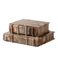 Latte Jade Book-Shaped Storage Boxes – 2 Pieces