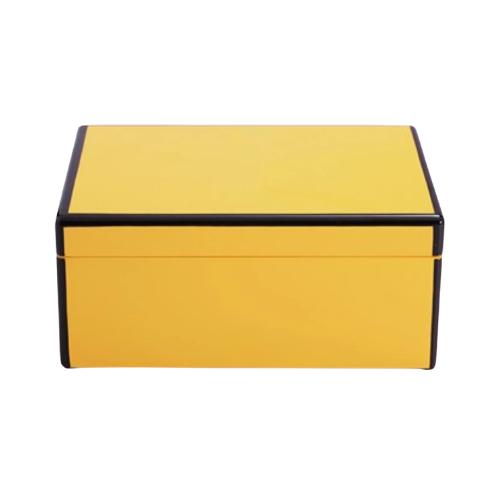 Decorative Storage Box – Black & Yellow