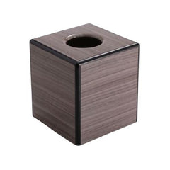 Square Wooden Tissue Box Holder – Gray