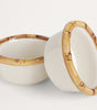 Les-Ottomans Set of 2 Bamboo Bowls 8cm Brown