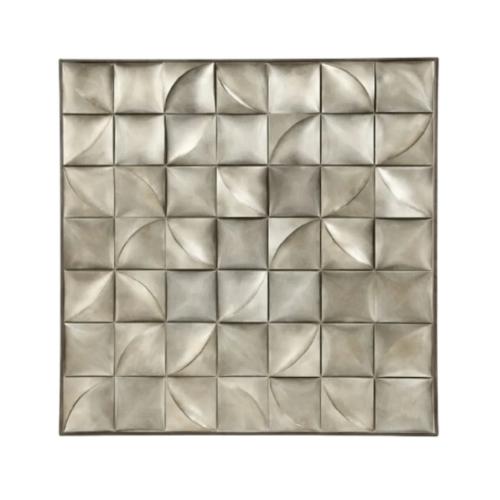 Square Antique White Metal Wall Panel
