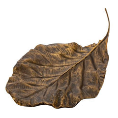 Leaf-Shaped Decorative Fruit Plate - Bronze