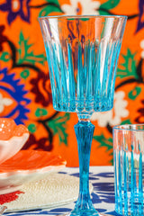 Les-Ottomans Crystal Wine Glasses – Blue