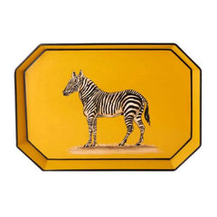 Zebra Hand Painted Iron Tray