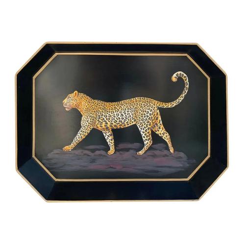 Tiger Hand Painted Iron Tray