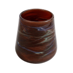 Amber Swirl Round Natsheh Glass Cups