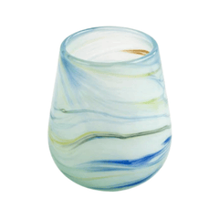 Blue Swirl Round Natsheh Glass Cups
