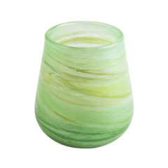 Green Swirl Round Natsheh Glass Cups