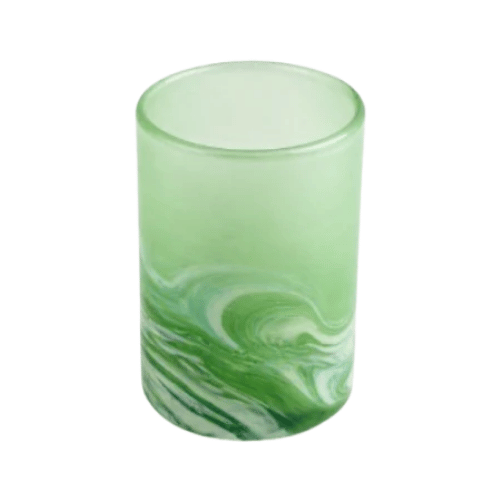 Green Swirl Straight Natsheh Glass Cups