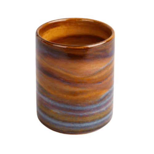 Straight Natsheh Glass Brown Cups