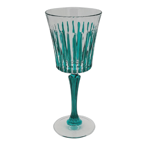 Les Ottomans Murano Crystal Wine Glasses - Green 4pcs set