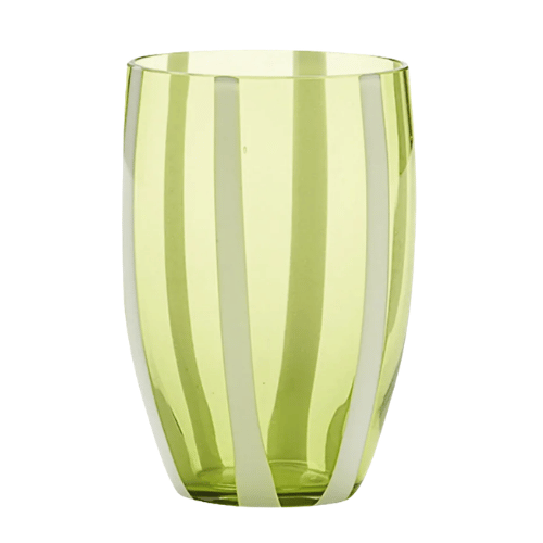 Zafferano Gessato Drinking Glass Set – Green