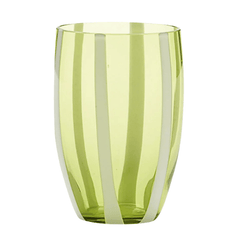 Zafferano Gessato Drinking Glass Set – Green