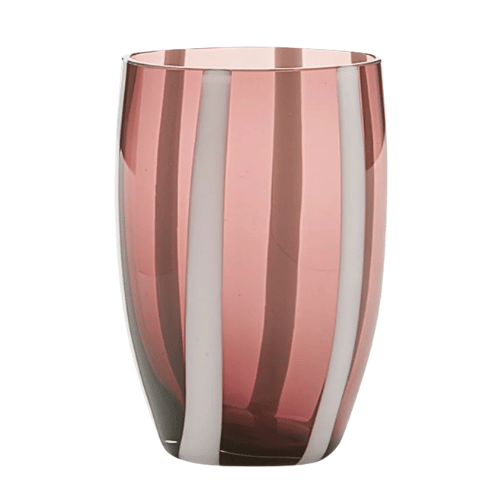 Zafferano Gessato Drinking Glass Set – Amethyst