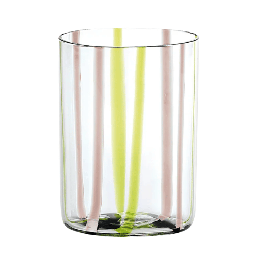 Zafferano Tirache Glass Tumblers Set –  Green & Amethyst