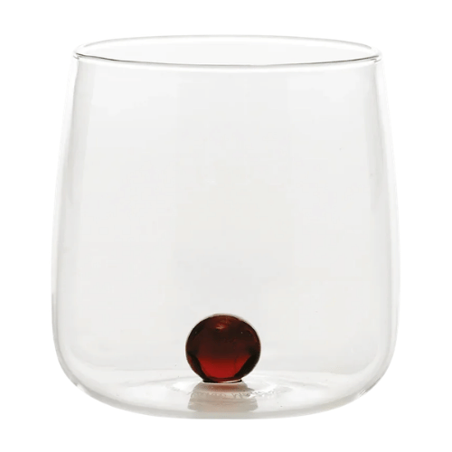 Zafferano Bilia Glass Tumbler Set – Amber Ball