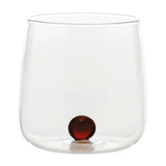 Zafferano Bilia Glass Tumbler Set – Amber Ball