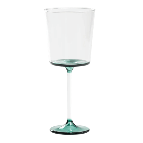 Zafferano Discobolo Wine Glasses – Clear & Green