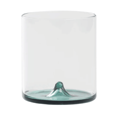 Zafferano Discobolo Glass Tumblers – Clear & Green